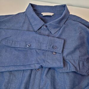 Columbia‎ Men's Long Sleeve Omni Shield Outdoor Fishing Shirt Blue Size Large